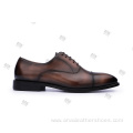 Leather Lace-up Casual Shoes with Rubber Sole